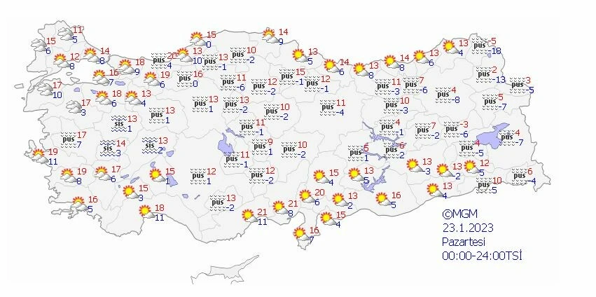 Beklenen yağışlar geliyor: Meteoroloji’den kar ve yağmur uyarısı (23 Ocak güncel hava durumu)
