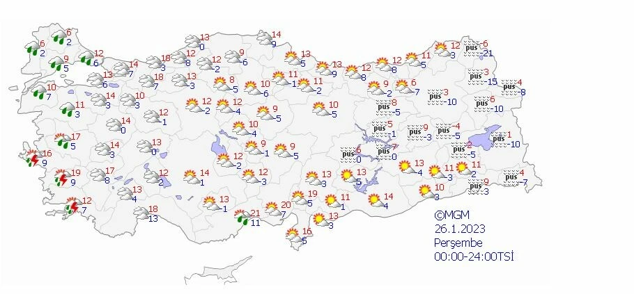 Beklenen yağışlar geliyor: Meteoroloji’den kar ve yağmur uyarısı (23 Ocak güncel hava durumu)