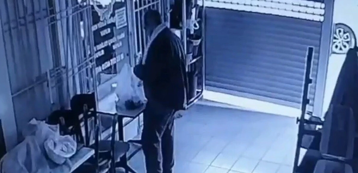 Jimnastikçi hırsız kamerada: Önce ısınma hareketleri yaptı, sonra telefonu çaldı