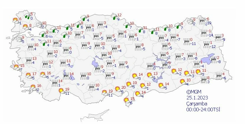 Güneşe veda vakti geldi: Sağanak, kar ve fırtına… Meteoroloji uyarılarını peş peşe sıraladı (25 Ocak güncel <a href=