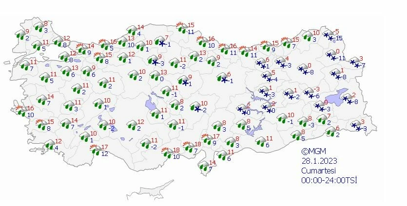 Güneşe veda vakti geldi: Sağanak, kar ve fırtına… Meteoroloji uyarılarını peş peşe sıraladı (25 Ocak güncel hava durumu)