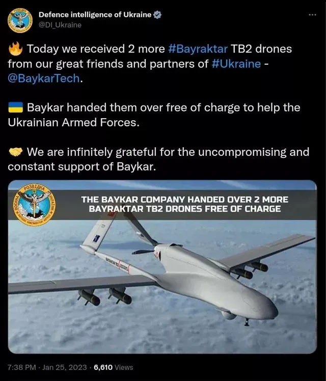 Türkiye'den Ukrayna'ya SİHA yardımı: 2 adat TB2 Ukrayna ordusuna teslim edildi