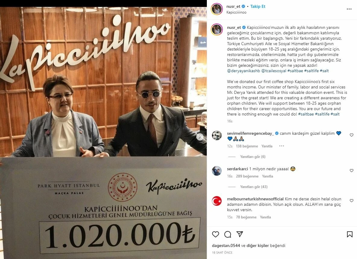 Nusret Gökçe, yeni mekanı Kapiçiiiino’nun gelirini kimsesiz çocuklara bağışladı!