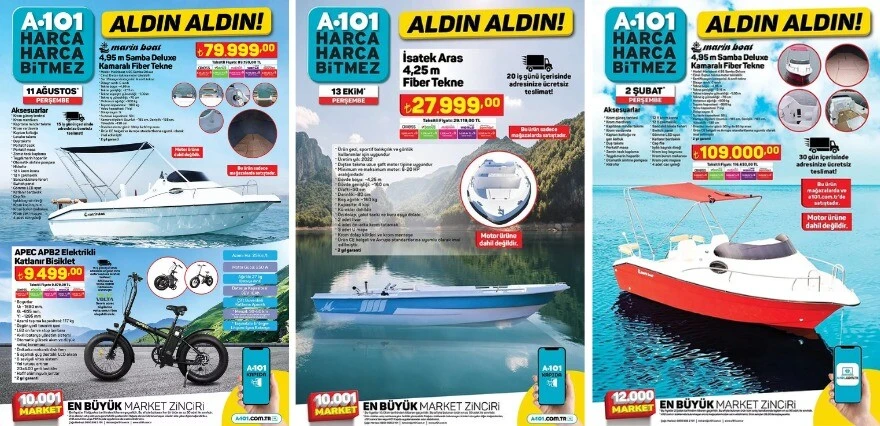 A101'in lüks teknesi bu defa zamlı geldi: Yeni fiyatı 109 bin TL oldu