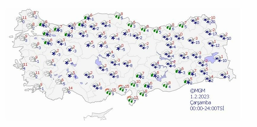Artık kar vakti: En az 20 il beyaz örtü ile kaplanıyor! Meteoroloji güncel verileri paylaştı