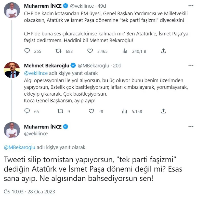 Muharrem İnce, CHP'li isme verdi veriştirdi: Haddini bil! 