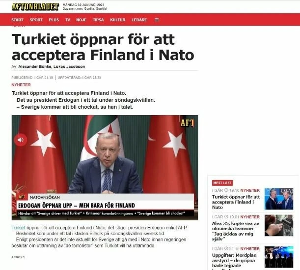 Cumhurbaşkanı Erdoğan'ın 'İsveç şok olacak' ifadeleri dünya basınında yankı uyandırdı