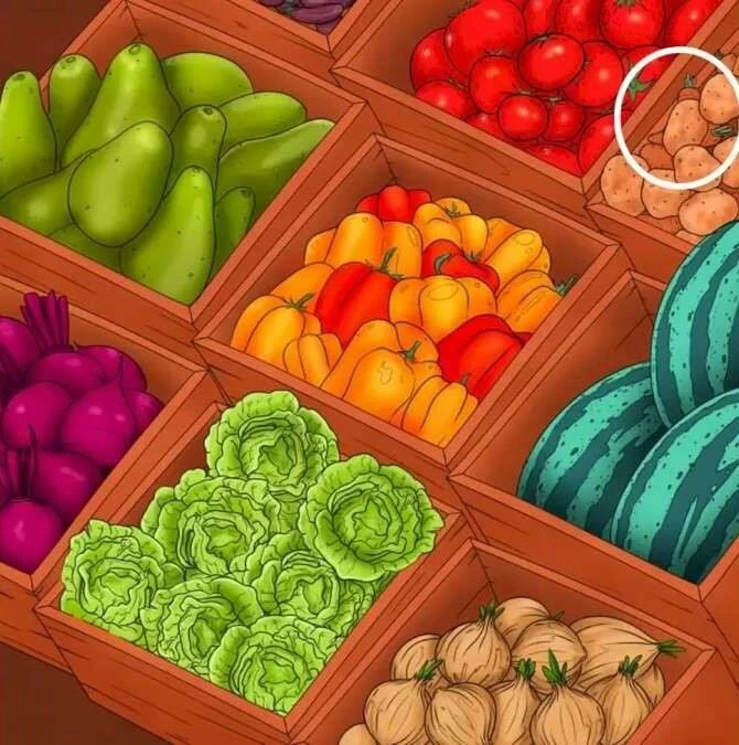Üstün zekalılar bu teste akın ediyor! Sebze sepetlerindeki havuçları bulmak için 7 saniyeniz var!
