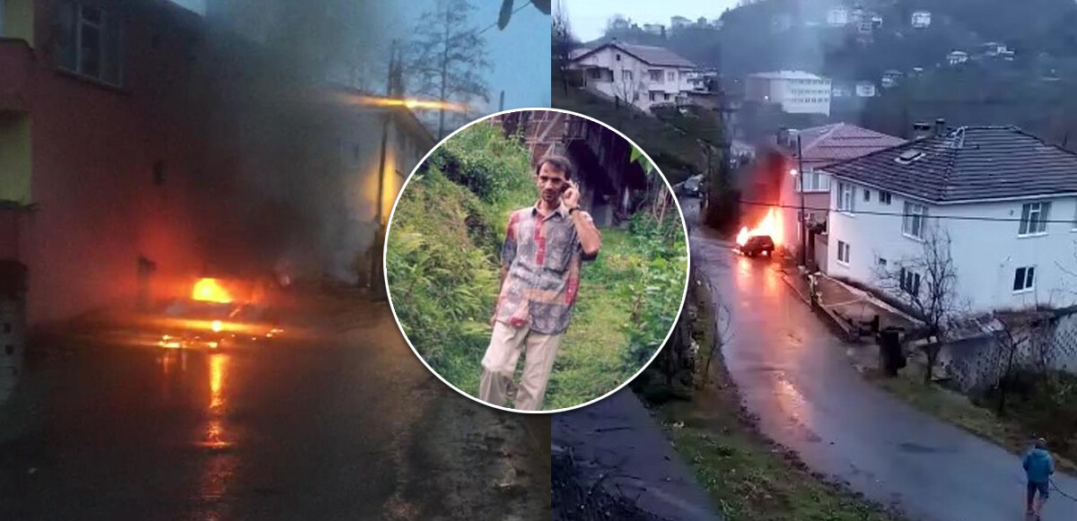 Rize&#039;de korkunç ölüm! Yanan aracın içerisinde can verdi 