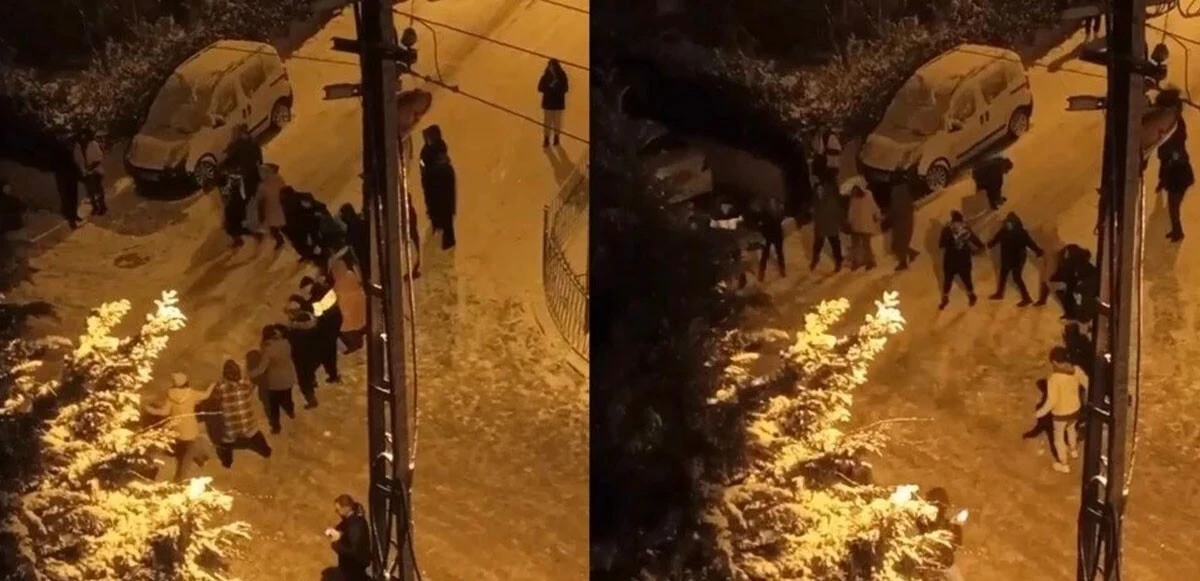 Ankara kar yağışı sonrası beyaza büründü, sokağa inen halaya durdu