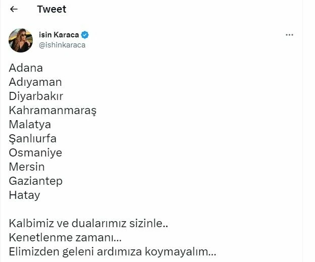 Kahramanmaraş depremi sonrası ünlüler üzüntülerini paylaştı: Allah’ım sen yardım et, kahroluyoruz!
