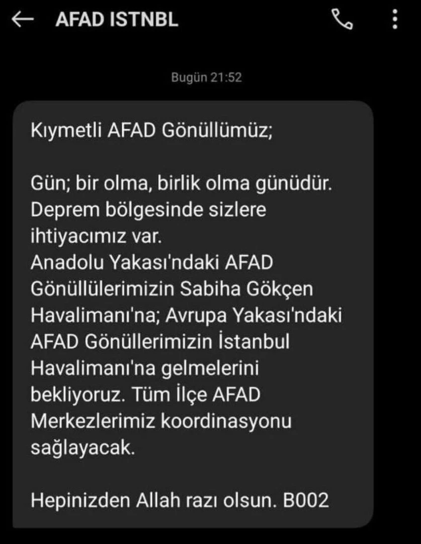 AFAD'dan acil kodlu çağrı: Deprem bölgesinde sizlere ihtiyacımız var