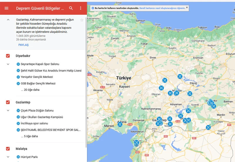 Google deprem sonrası güvenli bölgeler haritasını yayınladı: Nasıl erişilir?