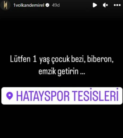Gözyaşları içinde yardım isteyen Volkan Demirel'den yeni paylaşım: Çocuk bezi, biberon, emzik getirin