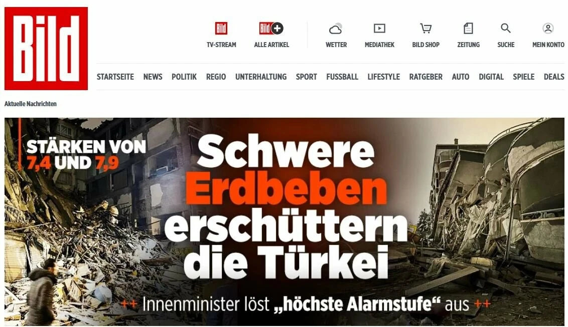 Türkiye'deki deprem felaketi dünya basınında büyük yankı uyandırdı! 16 ülke sallandı