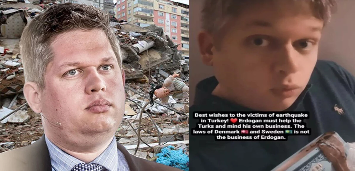 deprem Aşırı sağcı Paludan bu kez <a href=