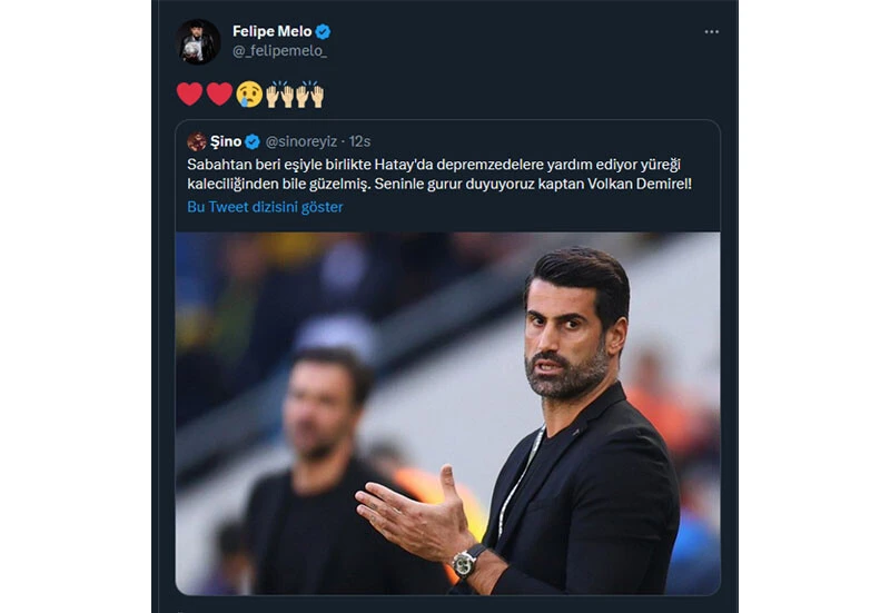 Eski Galatasaraylı Melo'dan, Volkan Demirel'e destek!