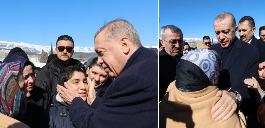 Cumhurbaşkanı Erdoğan, depremin merkez üssünde: Tüm imkanlarımızı seferber ettik