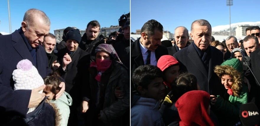 Cumhurbaşkanı Erdoğan, depremin merkez üssünde: Tüm imkanlarımızı seferber ettik