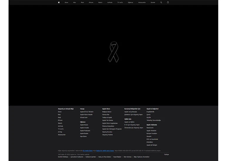 Apple Store deprem sonrası Türkiye'de karardı, ürünler ana sayfadan kaldırıldı!