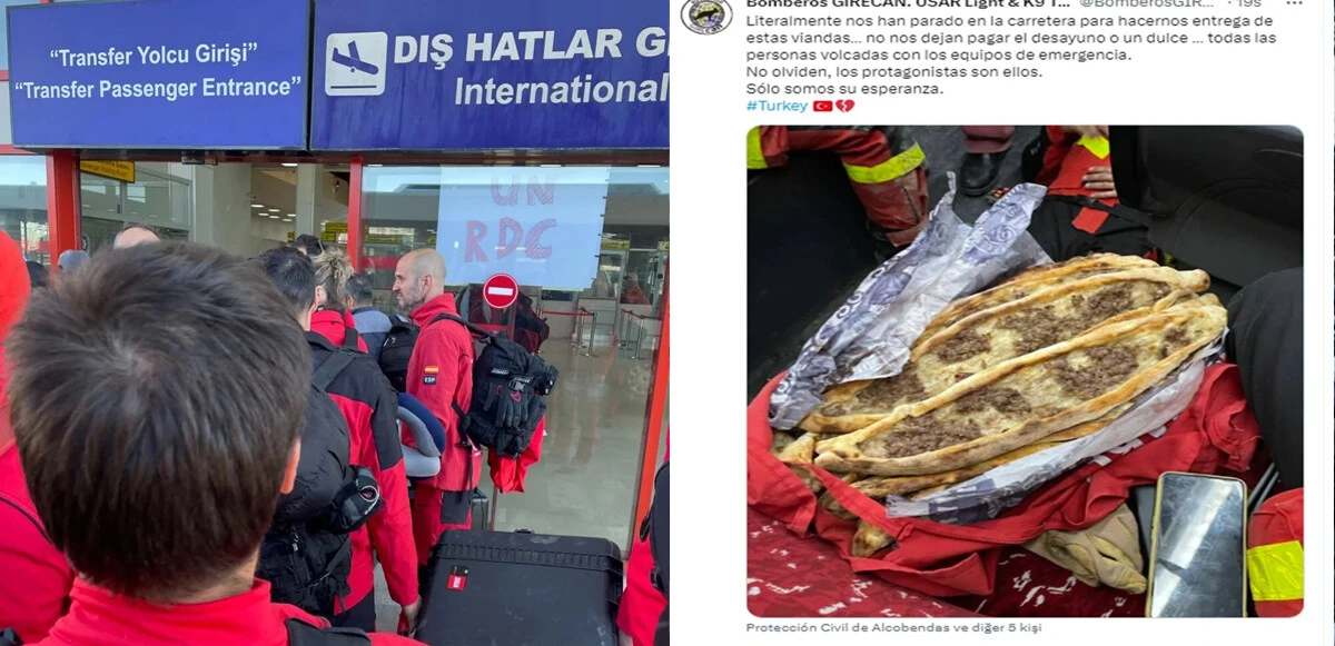 İspanyol arama kurtarma ekibinden pideli paylaşım: Kahraman olan sizlersiniz