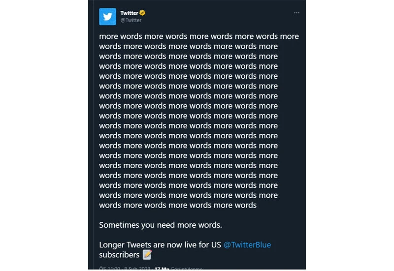 Twitter, karakter sınırını 4.000’e çıkardığını duyurdu: Ancak herkes için değil