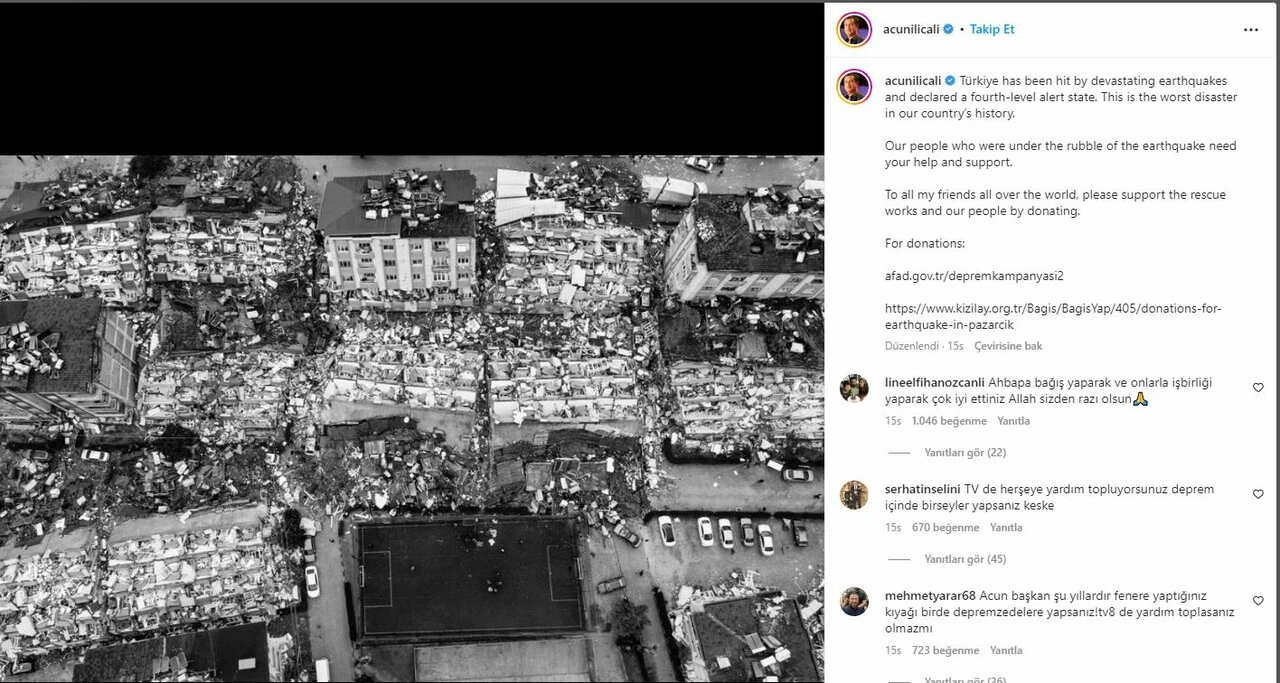 Acun Ilıcalı’dan dünyaya çağrı: Dünyanın her yerindeki dostlarım lütfen bağış yapın!