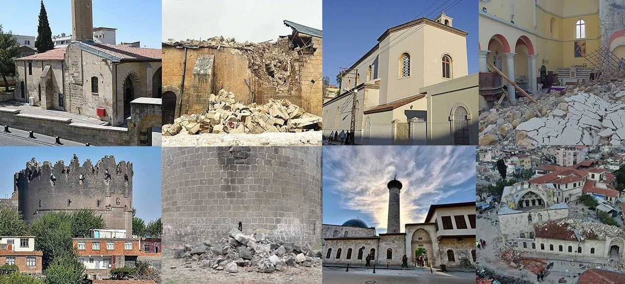 Yüzyılın felaketi tarihi eserleri böyle vurdu: İşte depremden önce ve sonrası