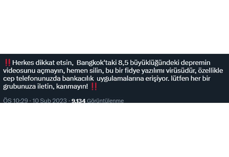 Depremi de fırsata çevirdiler: Telefonunuza gelen bu mesajları sakın açmayın!