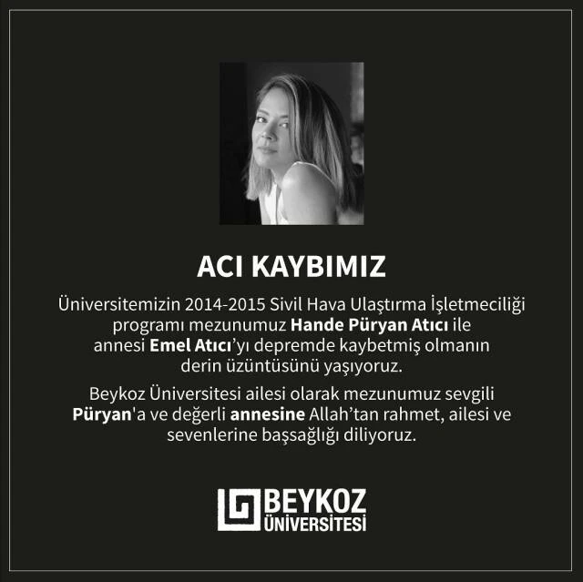 Bir Zamanlar Çukurova oyuncusu Emel Atıcı ve kızından acı haber! Deprem onları da hayattan kopardı
