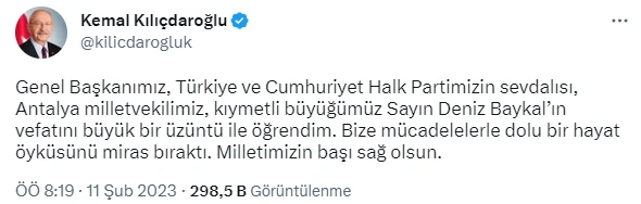 Son dakika! CHP eski Genel Başkanı Deniz Baykal hayatını kaybetti