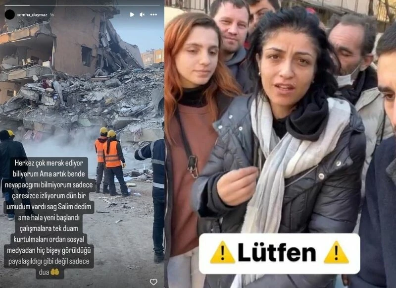 Halen enkaz altında olan Taha Duymaz'ın ablası paylaştı: Sadece çaresizce izliyorum!