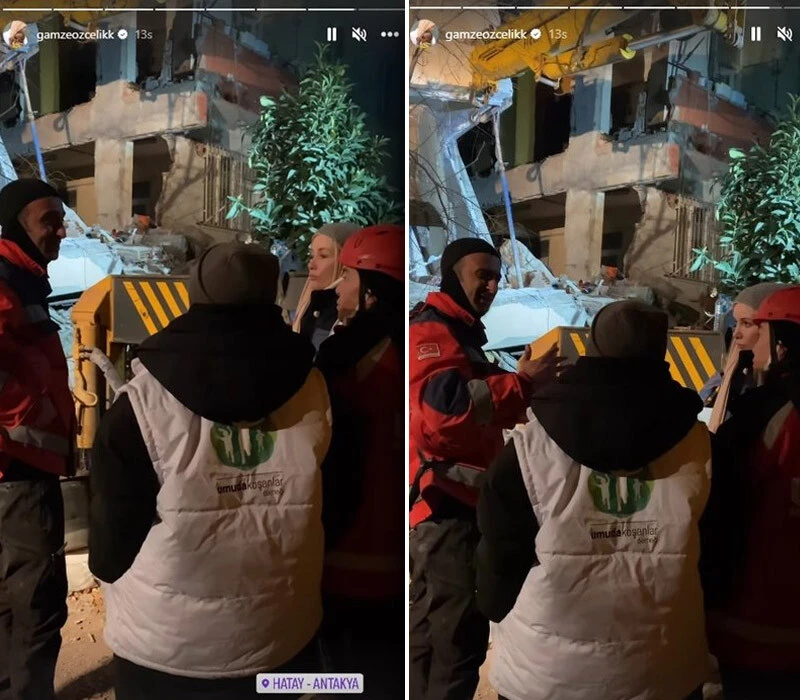 Gamze Özçelik deprem bölgesinde elleriyle yemek dağıttı! "Sen muazzam bir insansın"