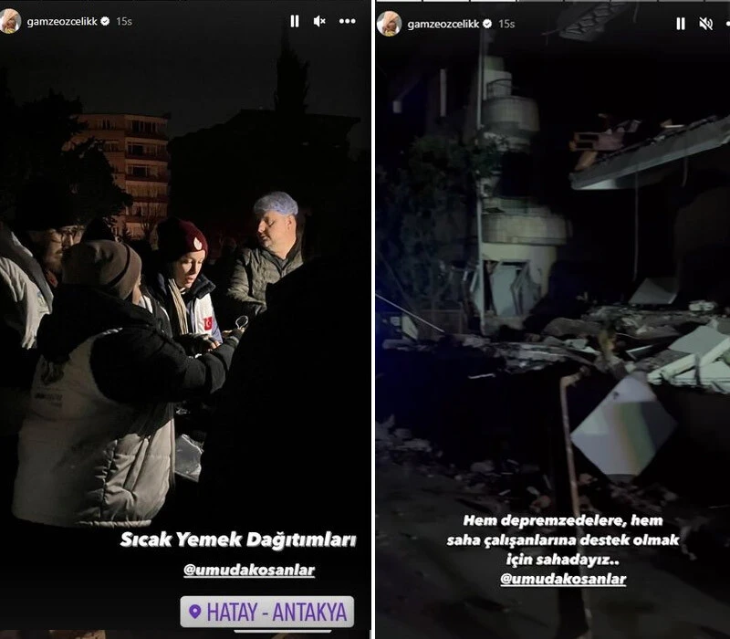 Gamze Özçelik deprem bölgesinde elleriyle yemek dağıttı! "Sen muazzam bir insansın"