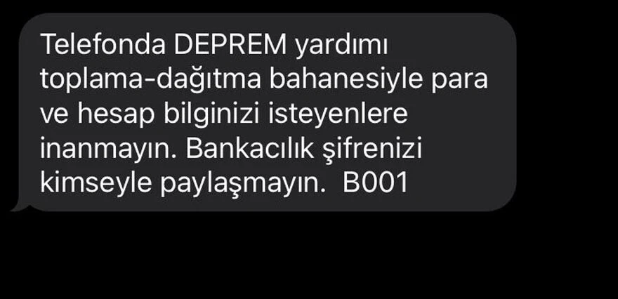 Dolandırıcıların yeni hedefi deprem yardımları! İçişleri Bakanlığı SMS göndererek vatandaşı uyardı