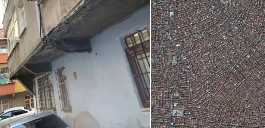 Kahramanmaraş'taki depremin ardından İstanbul'da korkutan manzaralar: Bina üstüne kaçak bina