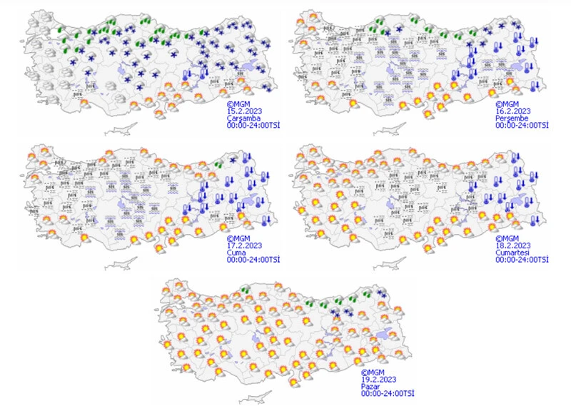 Deprem bölgesi buz gibi: Hava sıcaklıkları eksi 11'i görecek (Kilis, Diyarbakır, <a href=
