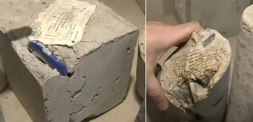 Binalardan alınan beton örnekleri vahameti gözler önüne serdi: Gazete kupürü, nazar boncuğu, köpük...