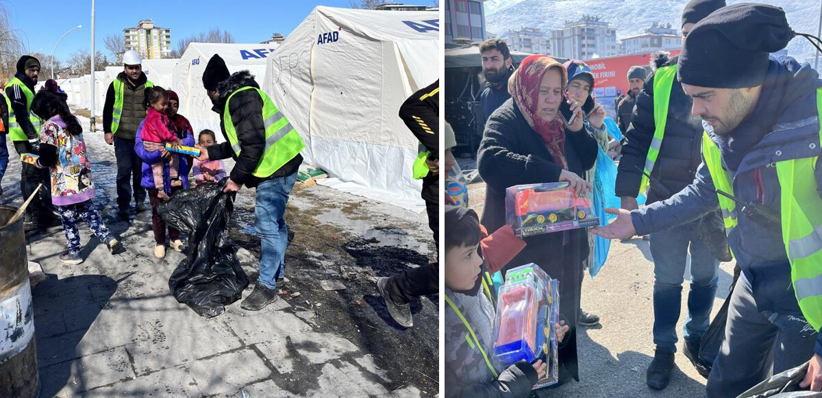 Her şey çocuklar için! Depremzede çocuklar için oyuncaklar afet bölgesinde