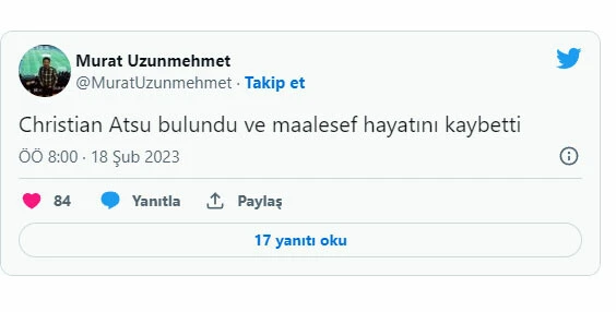 Christian Atsu'dan acı haber geldi! Menajeri öldüğünü duyurdu