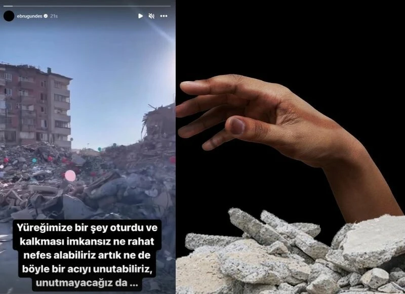 Depremde ölen çocuklar için enkaza bağlanan balonlar Ebru Gündeş’i kahretti: Ne rahat nefes alabiliriz ne unutabiliriz!