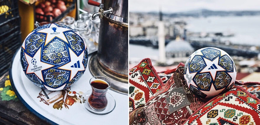 Şampiyonlar Ligi finalinde kullanılacak topun tanıtımı yapıldı: Motif ve tarih meşin yuvarlağa işlendi