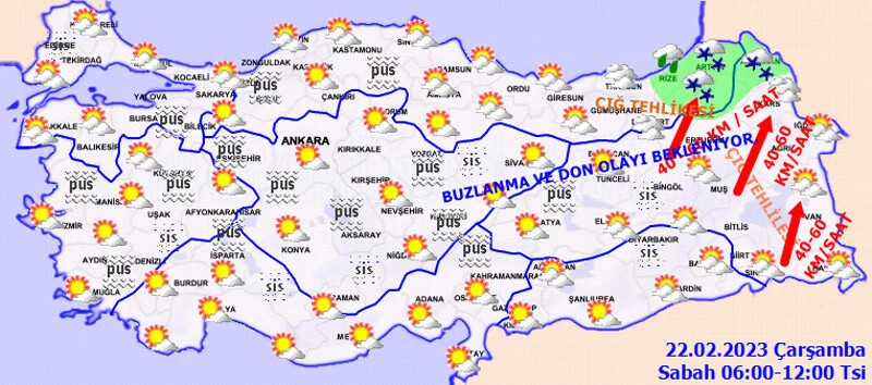 Meteoroloji bölge bölge uyardı: Kuvvetli esecek, dikkatli olun (22 Şubat hava durumu)