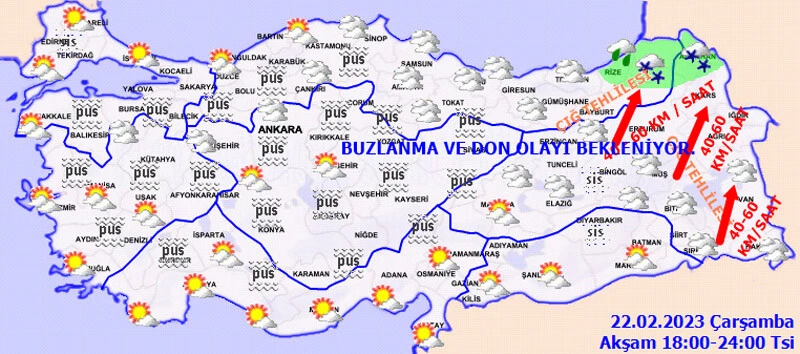 Meteoroloji bölge bölge uyardı: Kuvvetli esecek, dikkatli olun (22 Şubat hava durumu)