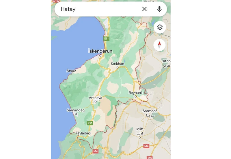 Deprem sonrası büyük skandal: Google, Hatay’ı haritadan sildi