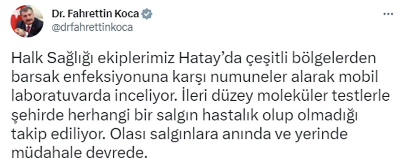 Son dakika! Bakan Koca'dan salgın hastalık açıklaması: Kontrol altında