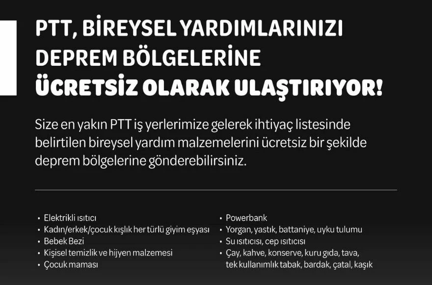 Deprem bölgesine kargo gidiyor mu? Deprem nedeniyle kargolar çalışıyor mu? PTT, yurtiçi, Aras Kargo deprem bölgelerine ücretsiz mi?