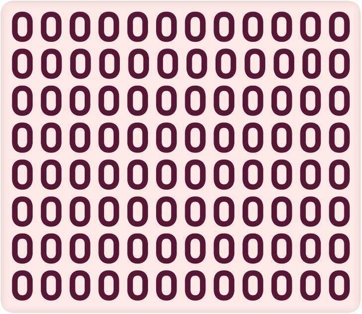 Optik illüzyon testine katılanların sadece yüzde 1’i ‘O’ harfleri arasındaki sıfırı 11 saniyede bulabildi!