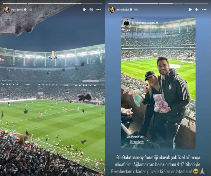 Beşiktaş maçına giden Fanatik Galatasaraylı İrem Derici, ağlamaktan helak oldu!