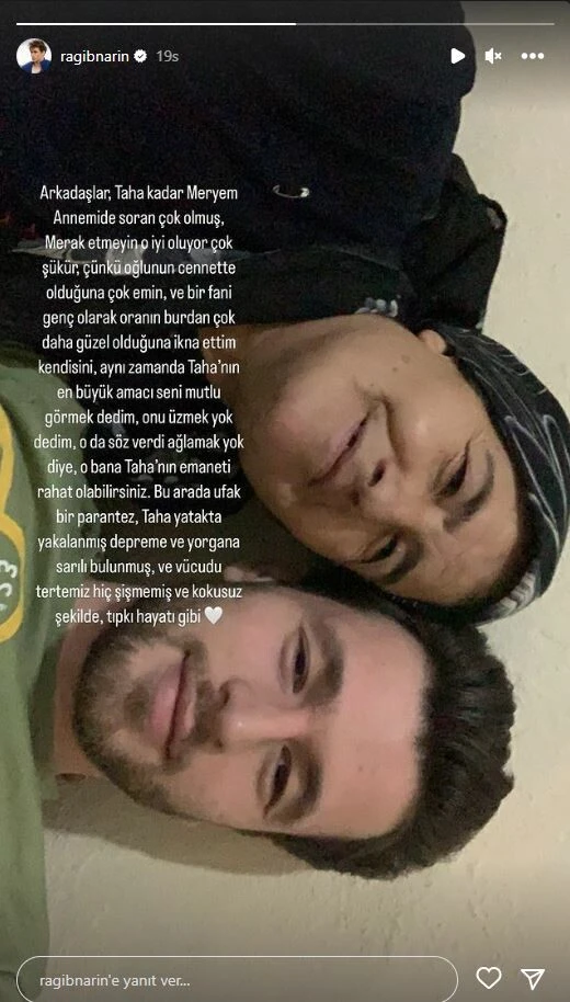 Annesi anlattı: Enkaz altında kalan Taha'nın yorgana sarılı bedeni tertemizdi!